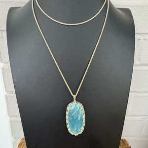 Kendra Scott Reid Gold & Blue Illusion Macrame Necklace